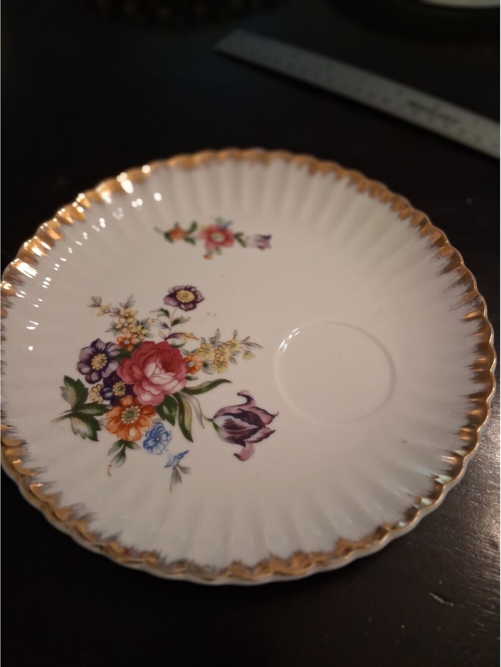 Vintage Floral Porcelain Tea Cup Saucer Plate Made in Japan
